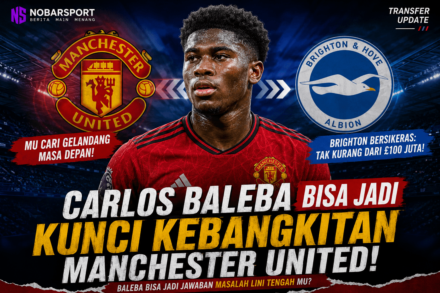 MU Temukan Kandidat Pengganti Casemiro dalam Diri Carlos Baleba