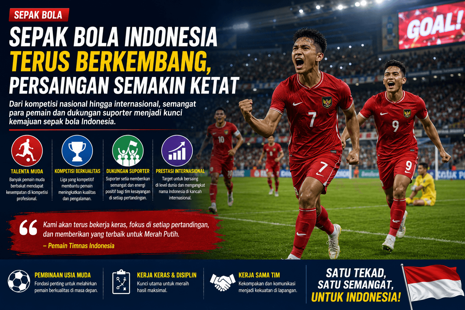 Sepak Bola Indonesia Terus Berkembang, Persaingan Semakin Ketat