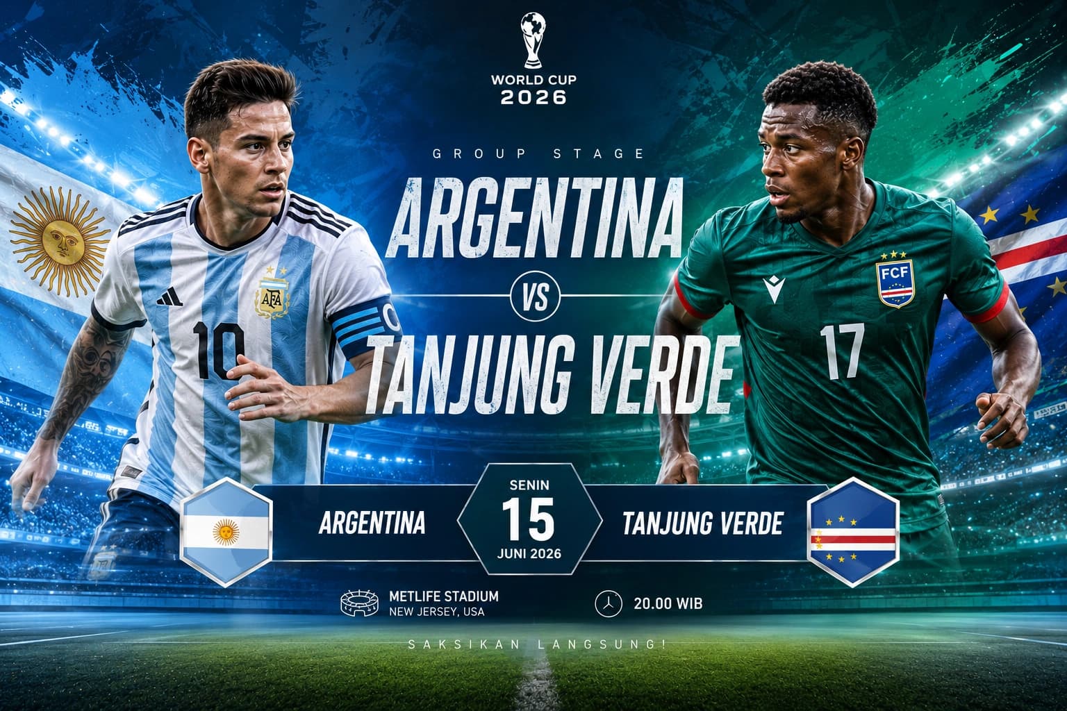 Argentina vs Cabo Verde: Mampukah Sang Juara Bertahan Lolos dari Kejutan di Babak Gugur?