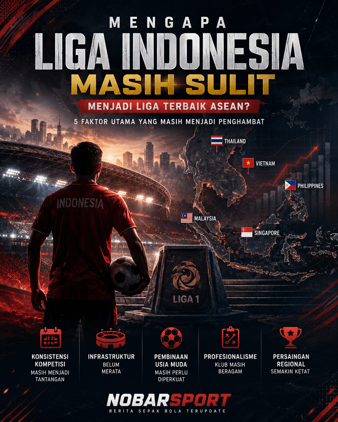 Mengapa Liga Indonesia Masih Sulit Menjadi Liga Terbaik ASEAN? Ini 5 Faktor Utamanya