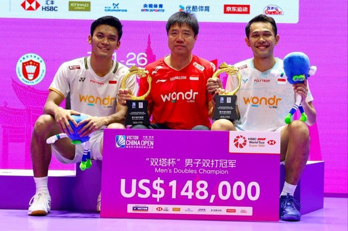 Pembaruan Peringkat BWF: Pasangan Ganda Putra Unggulan China Mendekati Fajar/Fikri; Jonatan Christie Naik Satu Tingkat