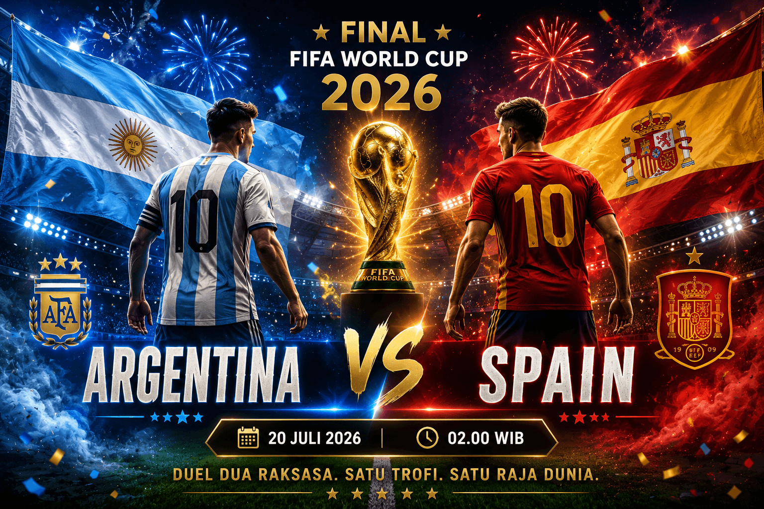 Argentina vs Spanyol: Final Impian FIFA World Cup 2026, Siapa yang Akan Mengangkat Trofi?