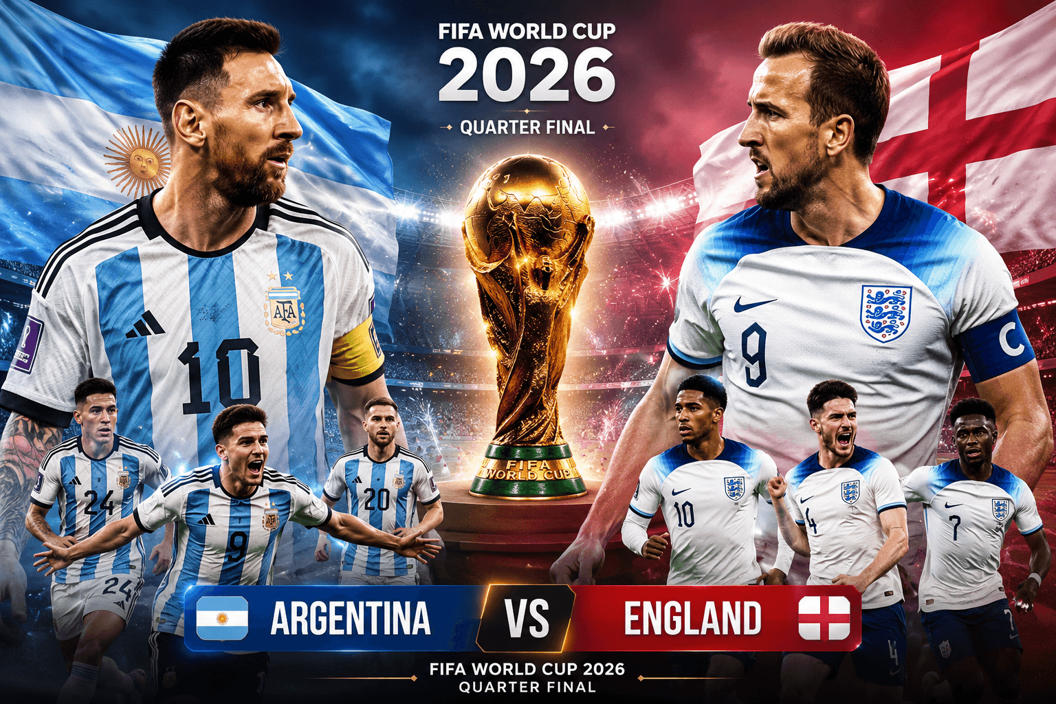 Argentina vs Inggris di Piala Dunia 2026: Duel Rival Abadi yang Menentukan Tiket ke Final