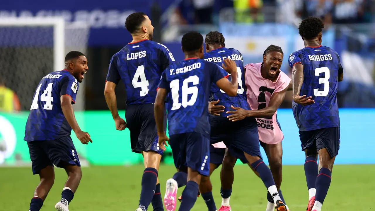 Perayaan pemain Tanjung Verde di Piala Dunia 2026 (AFP)