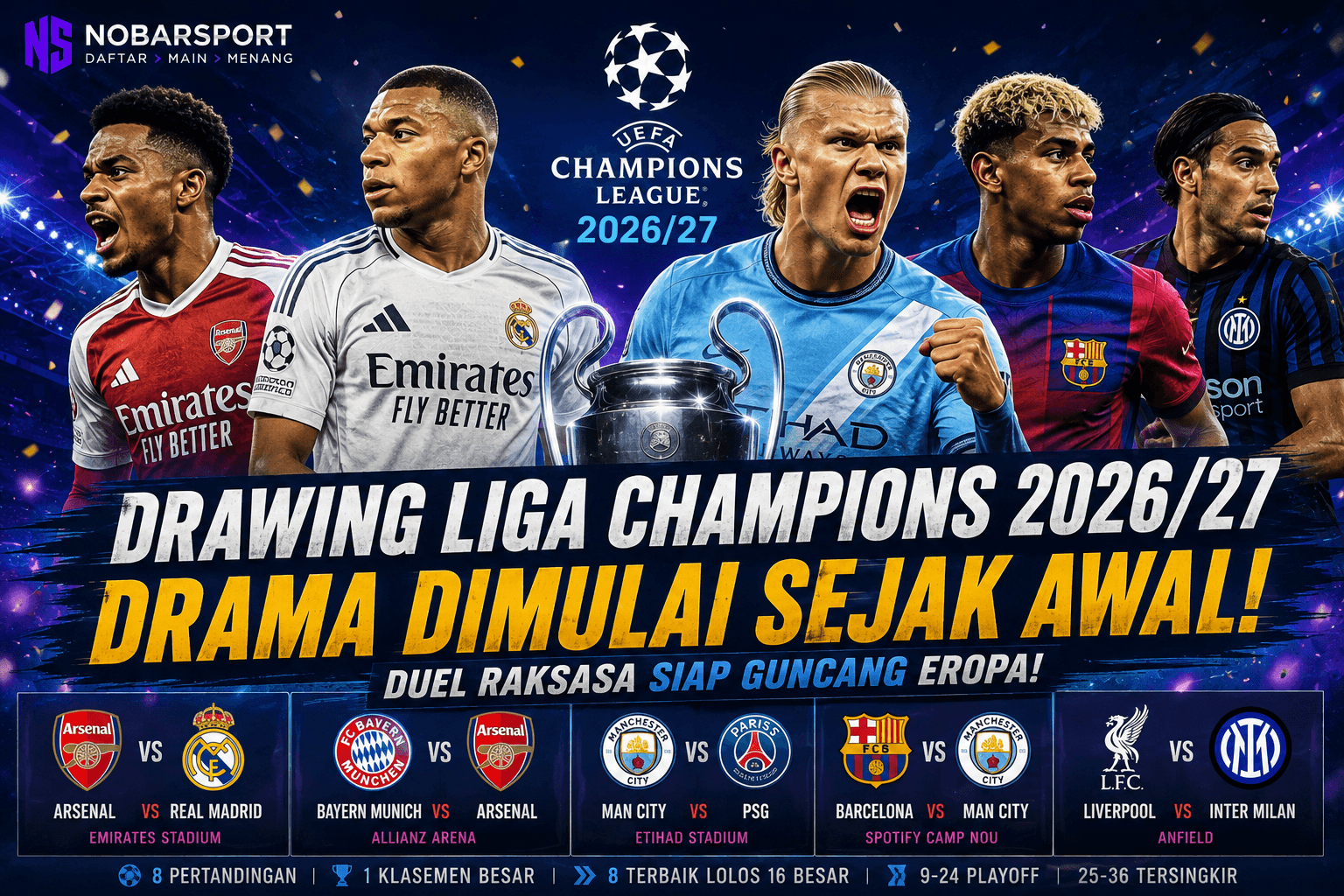 ARSENAL CITY MADRID INTER BARCELONA