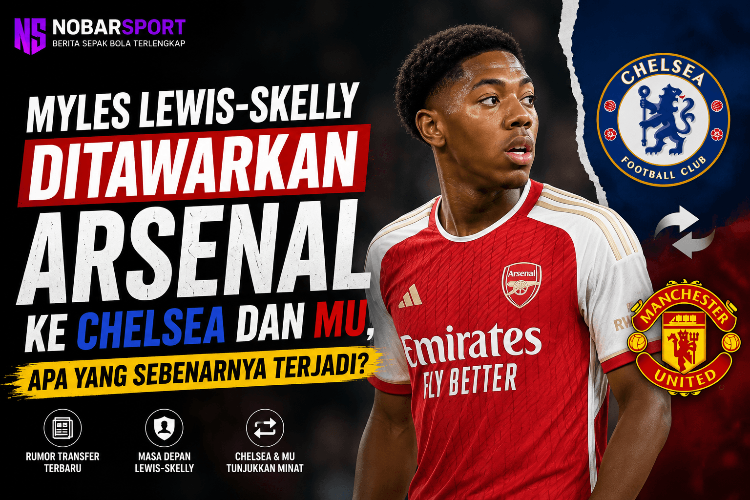 Myles Lewis-Skelly Ditawarkan Arsenal ke Chelsea dan MU, Apa yang Sebenarnya Terjadi?